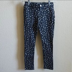 Bizfete Girls Size 7/8 Long Pants Gray Sparkle Stars 95 Cotton/5 Spandex